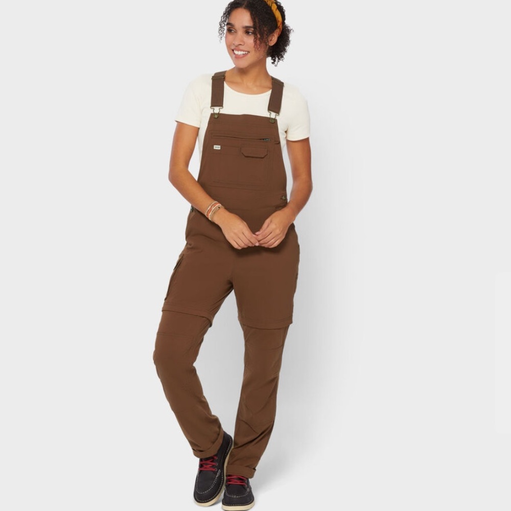 Duluth Women's Heirloom Gardening Convertible Brown Overalls Size L